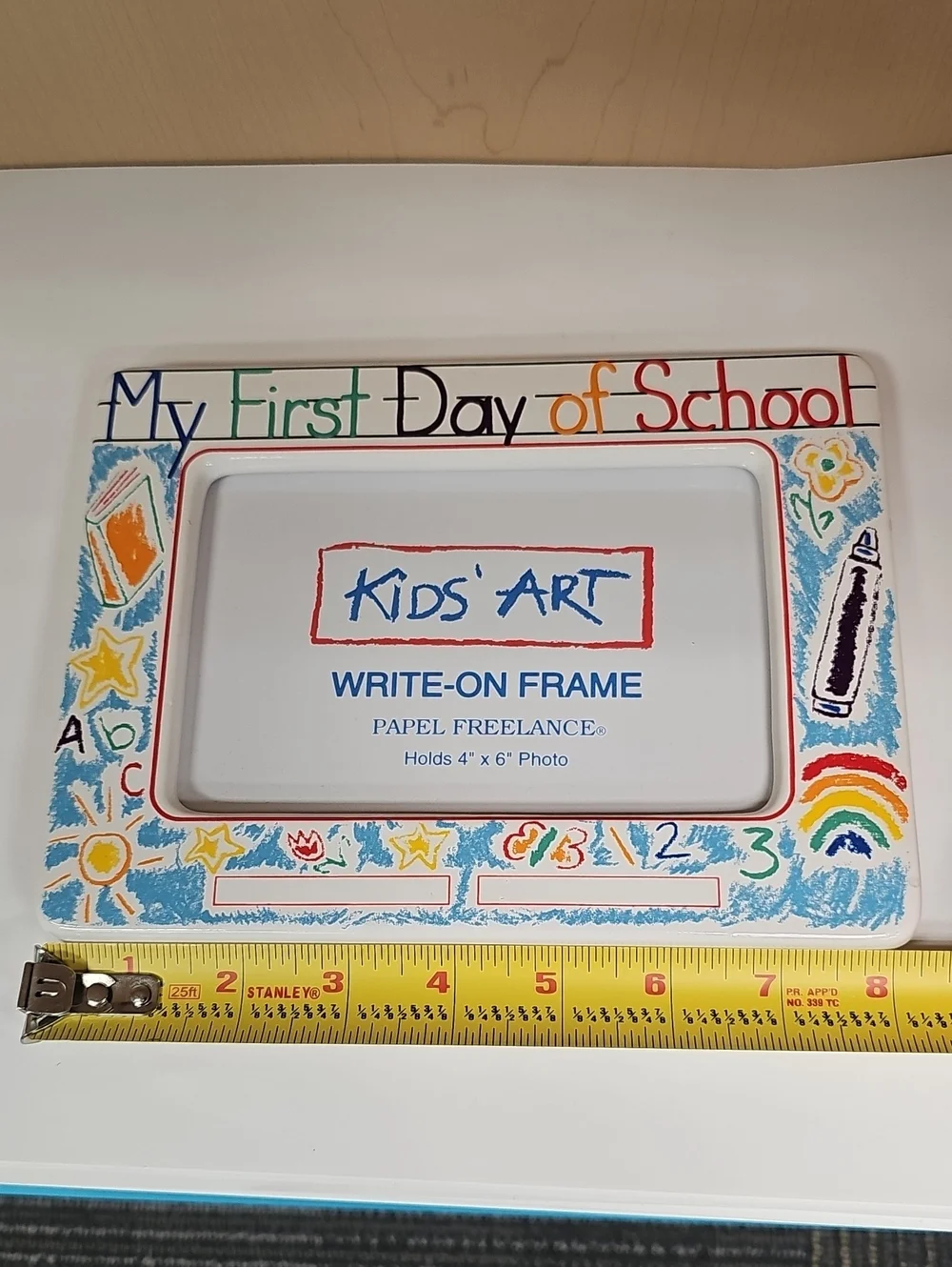 Papel My First Day of School Kids Art Write-On Picture Frame Holds 4